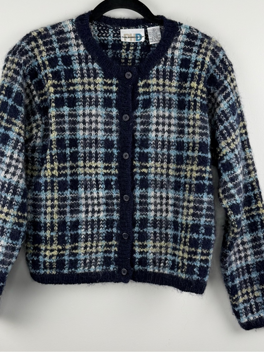 Vintage Paul Harris Design Women’s Mohair Blend Knit Cardigan Size Small